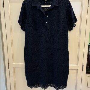 Banana Republic Navy Lace Dress